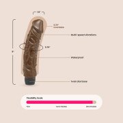 Clasix Jelly Chocolate Dream Big Vein Vibrator - Multi-speed